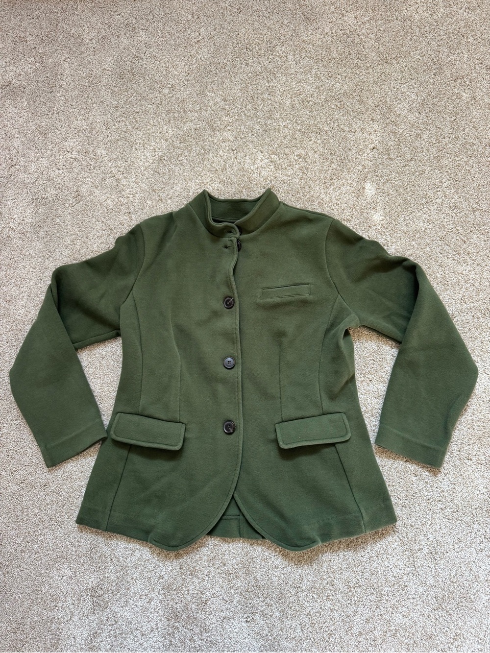 Banana Republic Womens Jacket Blazer Size L Button Green Coat Pockets